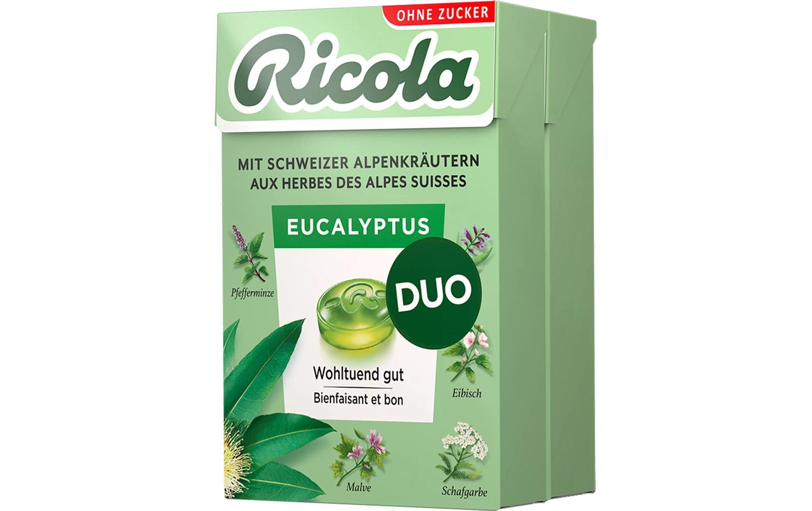 Ricola Box Duo Kräuterbonbons – Eukalyptus – 100 g