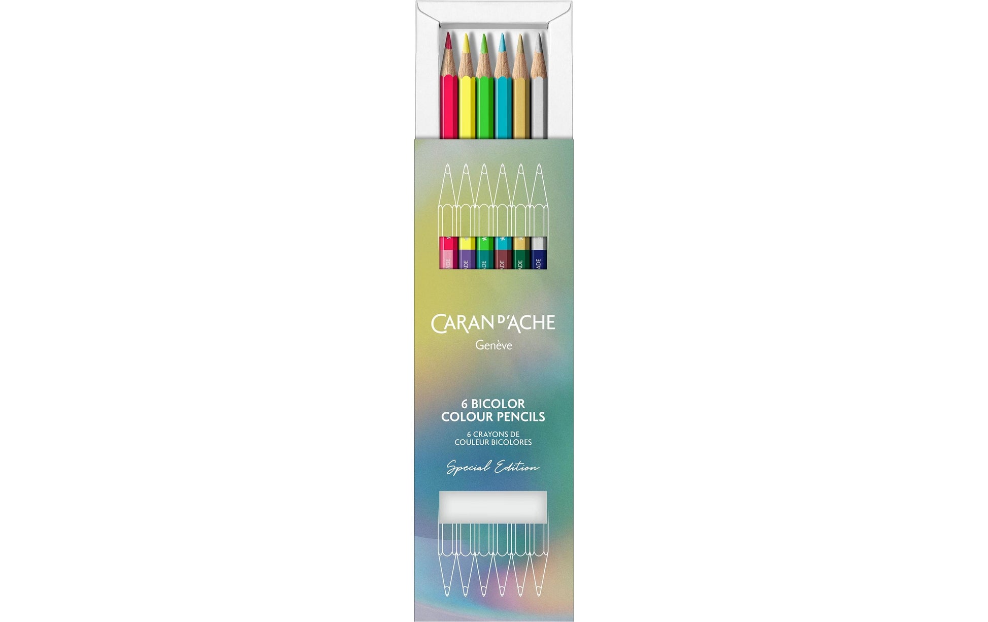 Caran d-Ache Caran d'Ache Aquarellfarbstifte Claim your Style Limited Edition – 12 Farben, im Kartonetui, Ø 2,8 mm, FSC