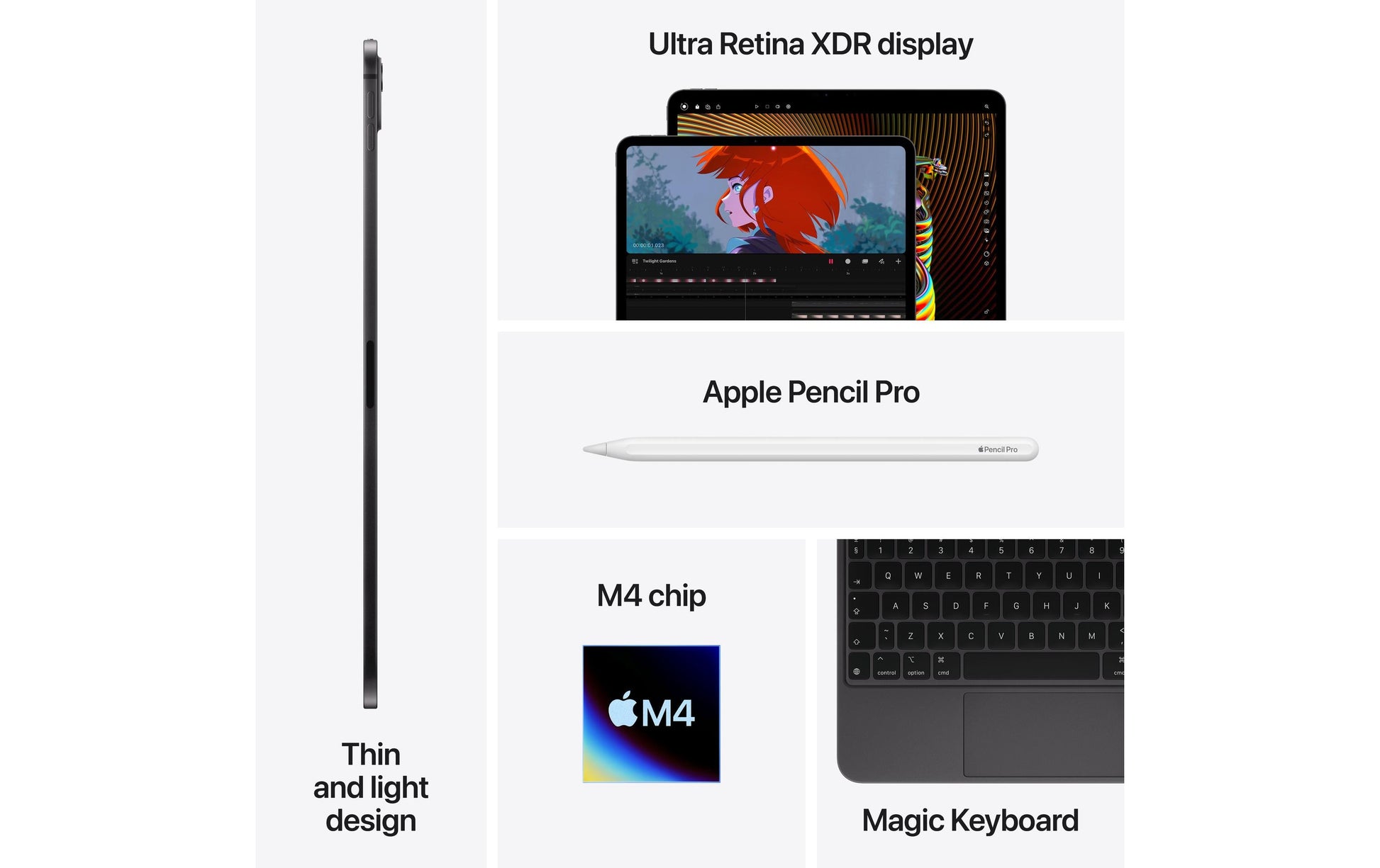 Apple iPad Pro M4 – 13", 256 GB, 8 GB RAM, WLAN, iPadOS, Schwarz
