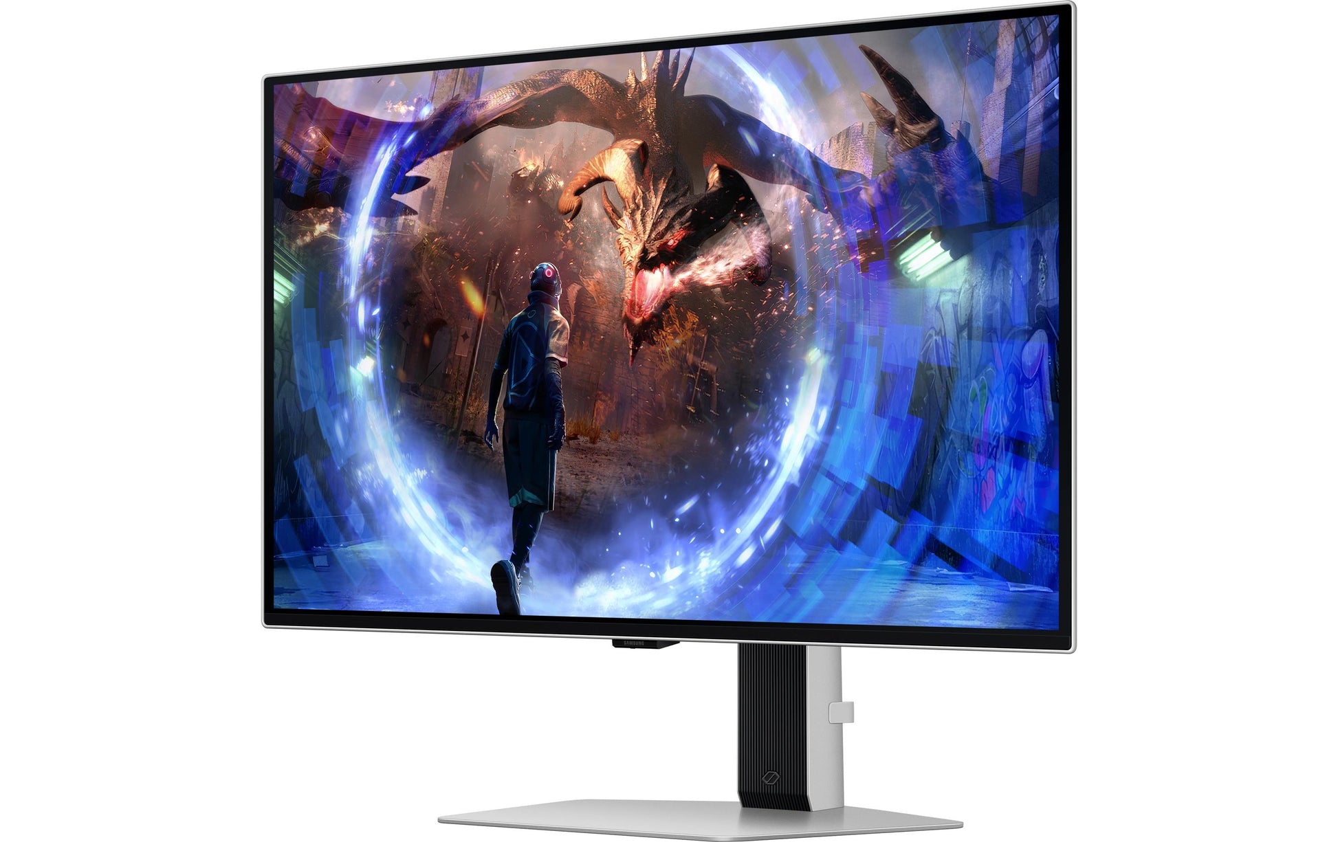 Samsung Odyssey G60Sd – Monitor, 27", 2560 × 1440 (WQHD), OLED, Silber