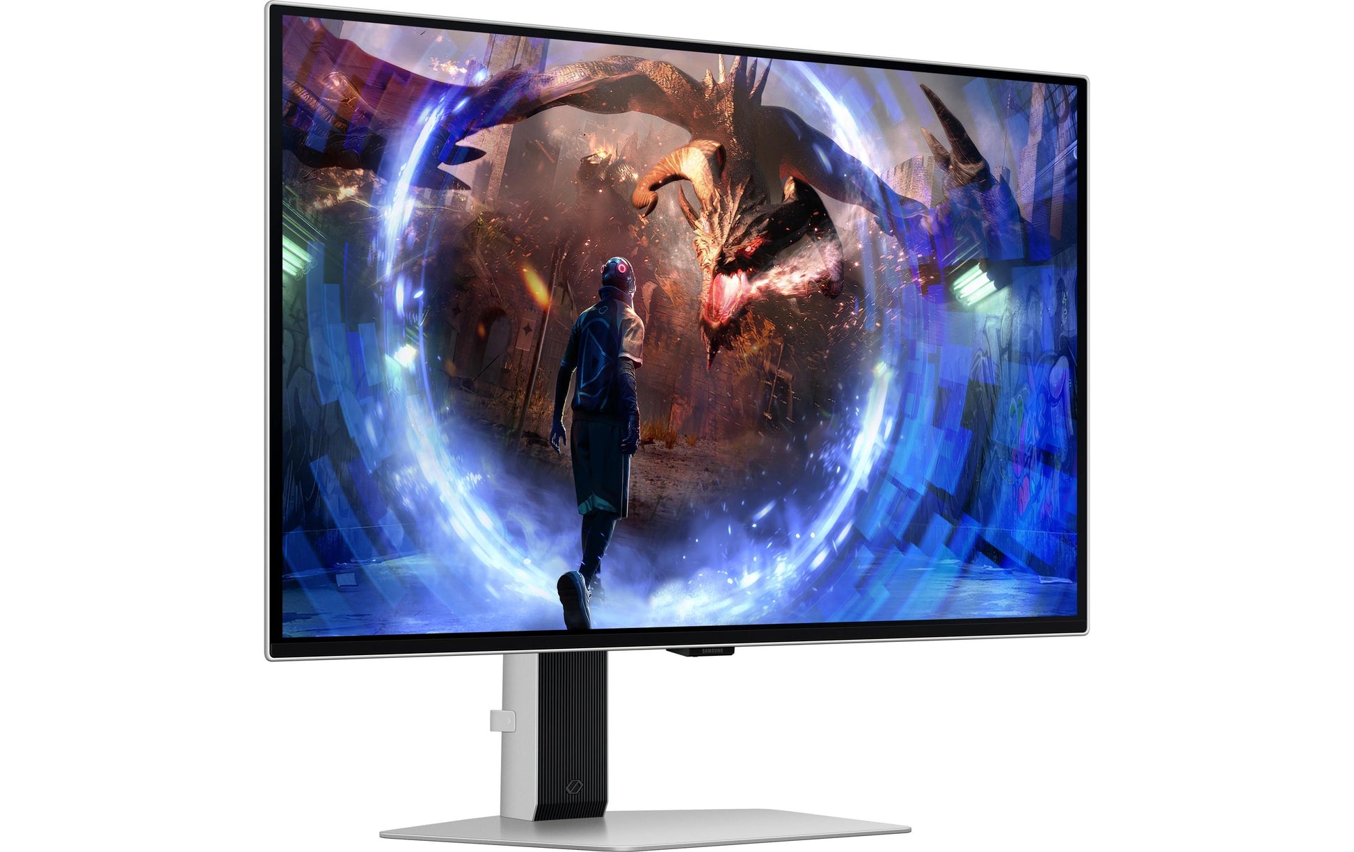 Samsung Odyssey G60Sd – Monitor, 27", 2560 × 1440 (WQHD), OLED, Silber