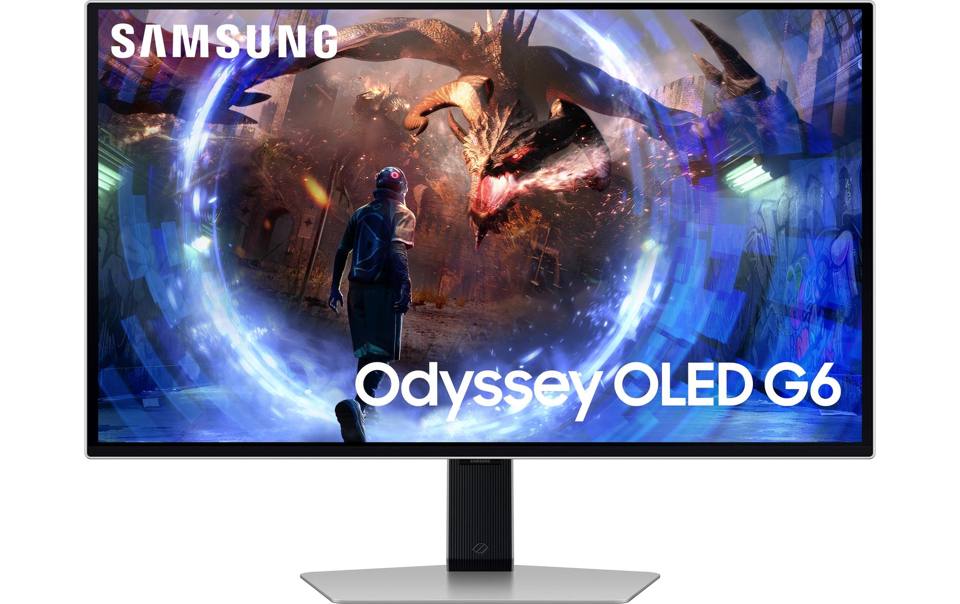 Samsung Odyssey G60Sd – Monitor, 27", 2560 × 1440 (WQHD), OLED, Silber