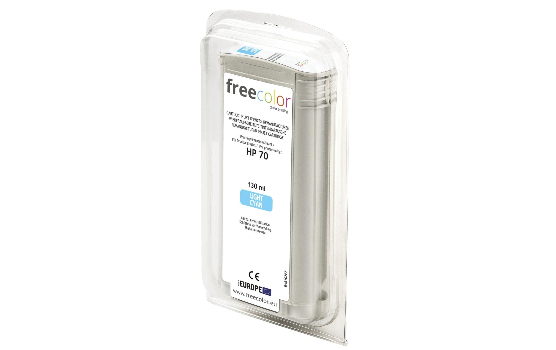 Freecolor Tintenpatrone, Hellcyan, 130 ml, Kompatibel