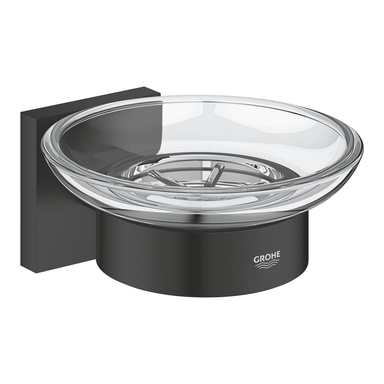 GROHE Seifenhalter Start Cube – Metall, Wandmontiert, 12,5×11×5,6 cm, Schwarz