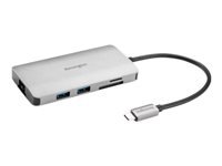 Kensington UH1400p Multiport-Adapter – USB-C, 1× HDMI, 3× USB-A, 1× USB-C, 85 W PD, GbE, für Windows/Mac