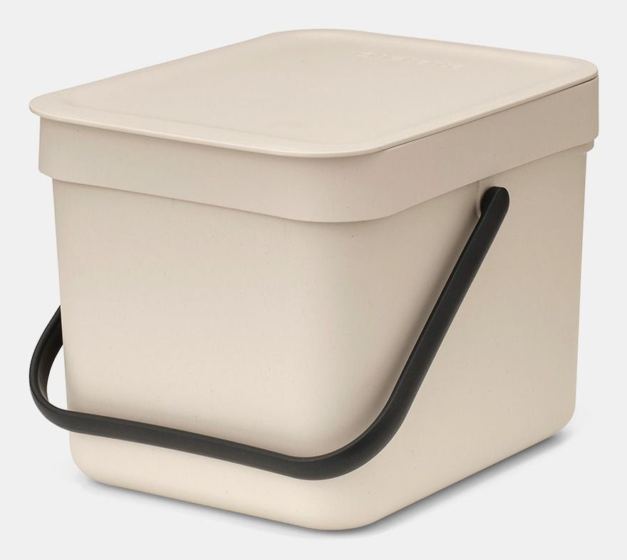 Brabantia Recyclingbox Sort & Go – 6 l – Kunststoff, rechteckig – Beige