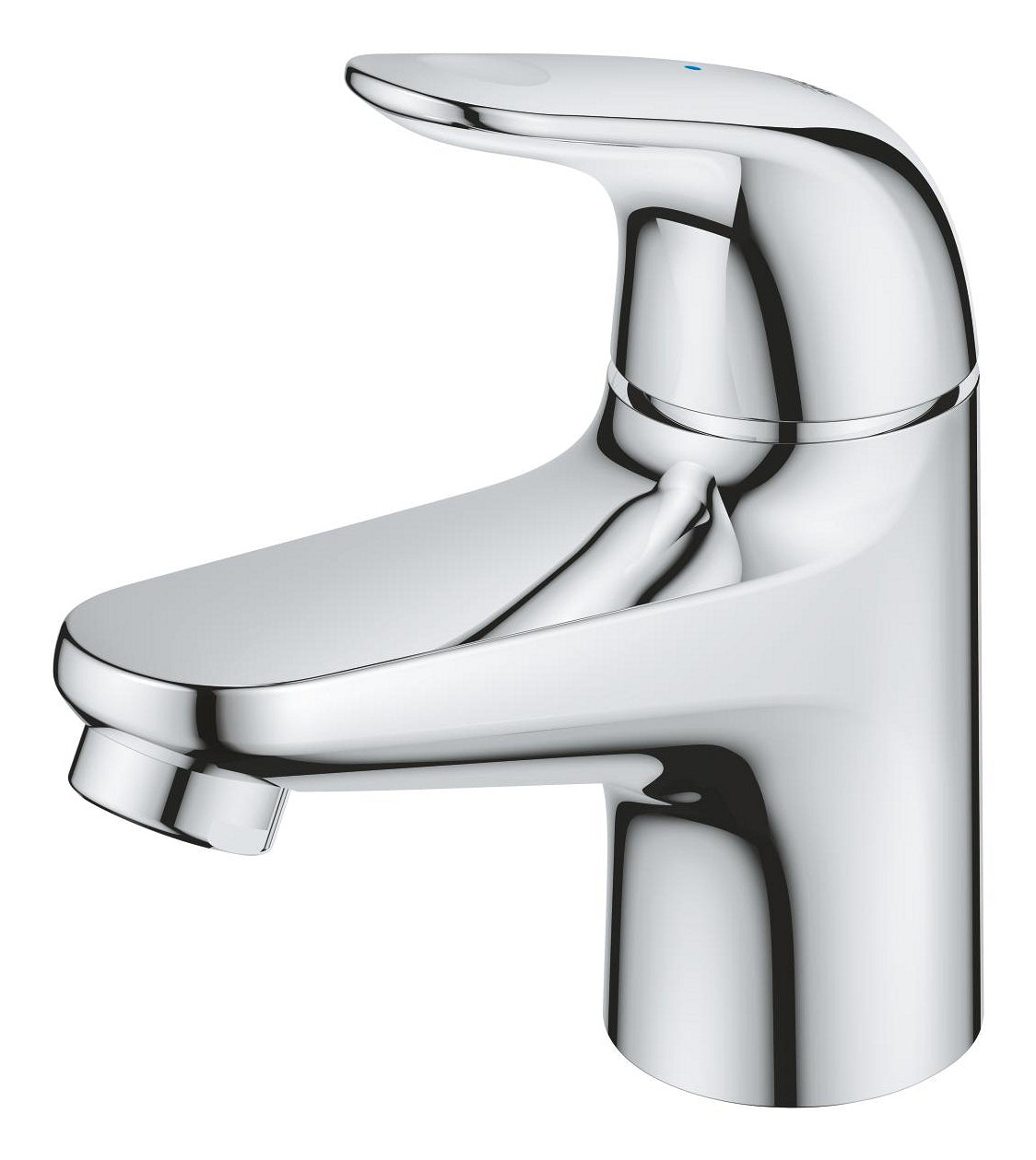 GROHE Swift Einhebelmischer – Höhe 12,8 cm, Ausladung 96 mm, Anschluss 1/2", Chrom, Einlochmontage, für Waschbecken