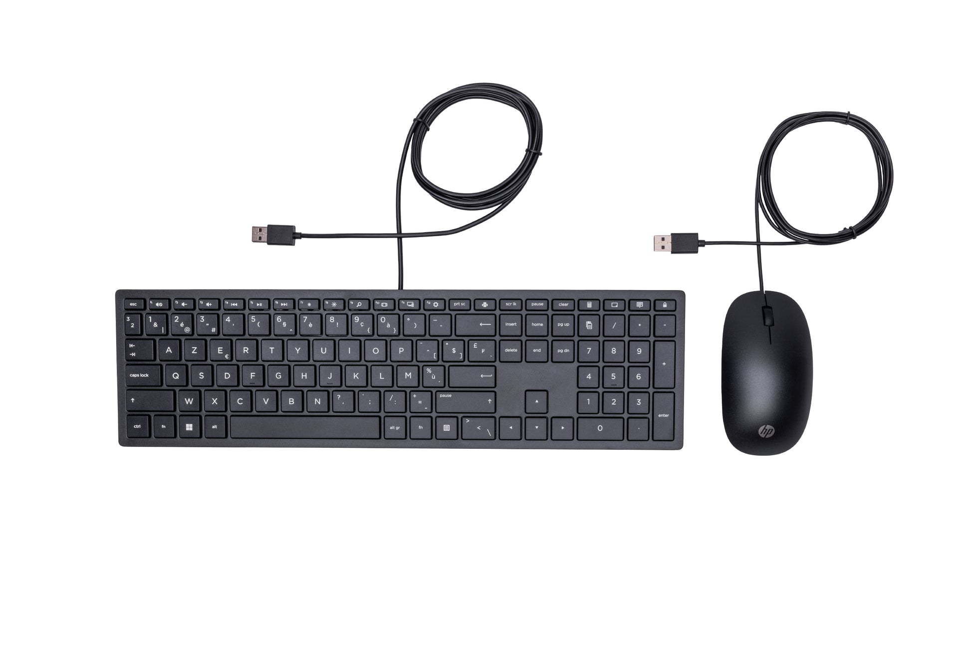 HP Pavilion 300 – Tastatur-Maus-Set – kabelgebunden – USB – AZERTY (BE) – Schwarz