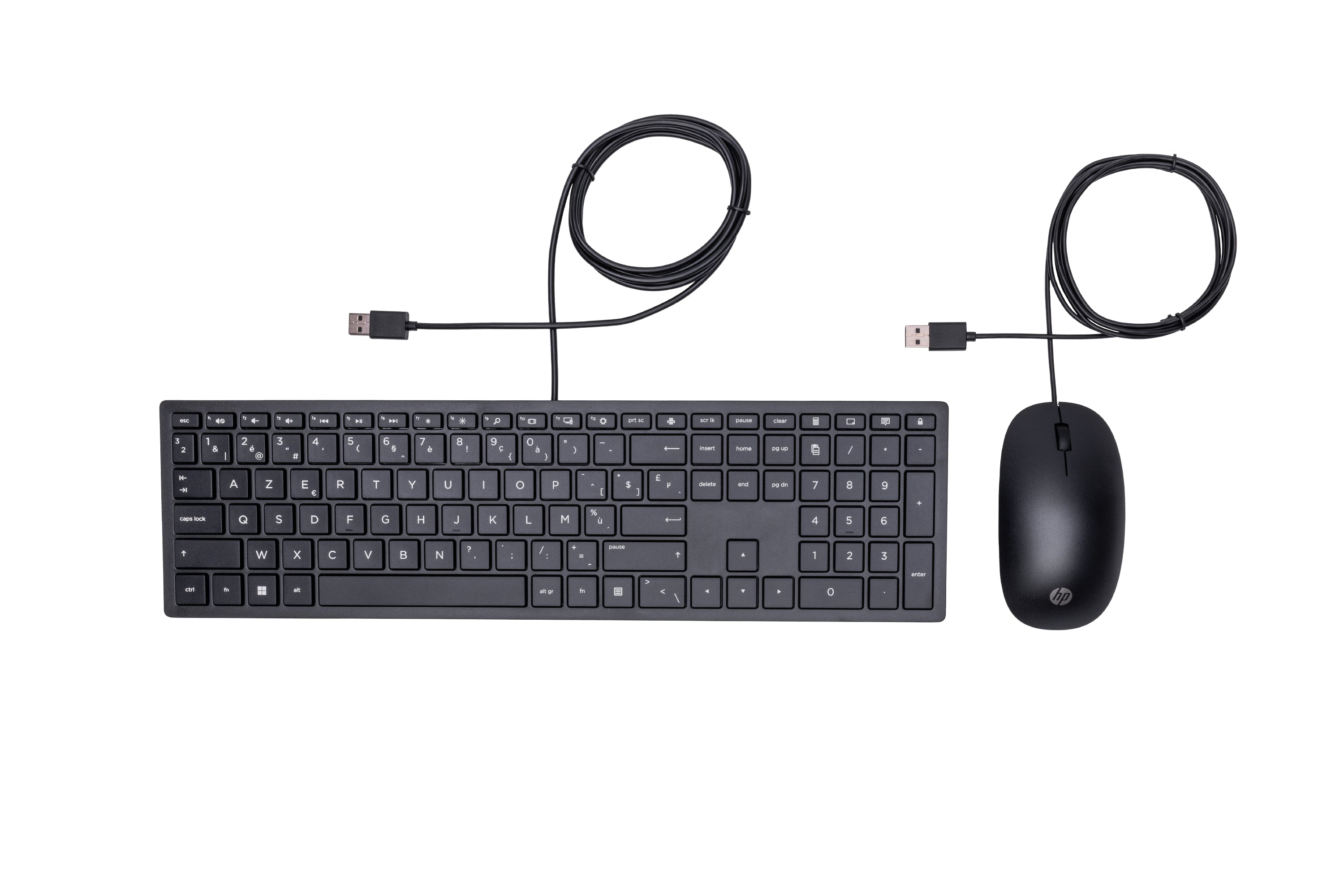 HP Pavilion 300 – Tastatur-Maus-Set – kabelgebunden – USB – AZERTY (BE) – Schwarz