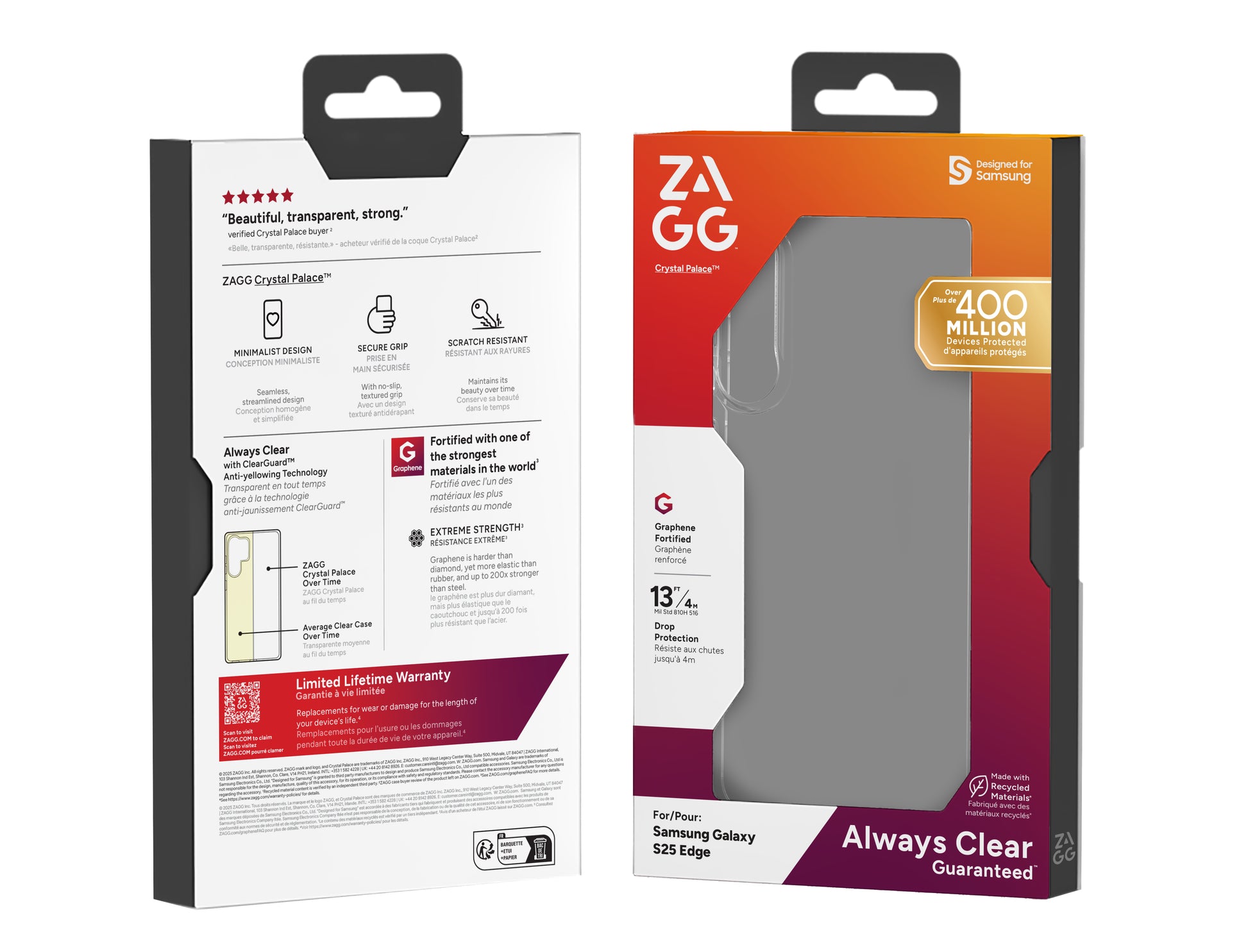ZAGG Backcover Crystal Palace – für Samsung Galaxy S25 Edge