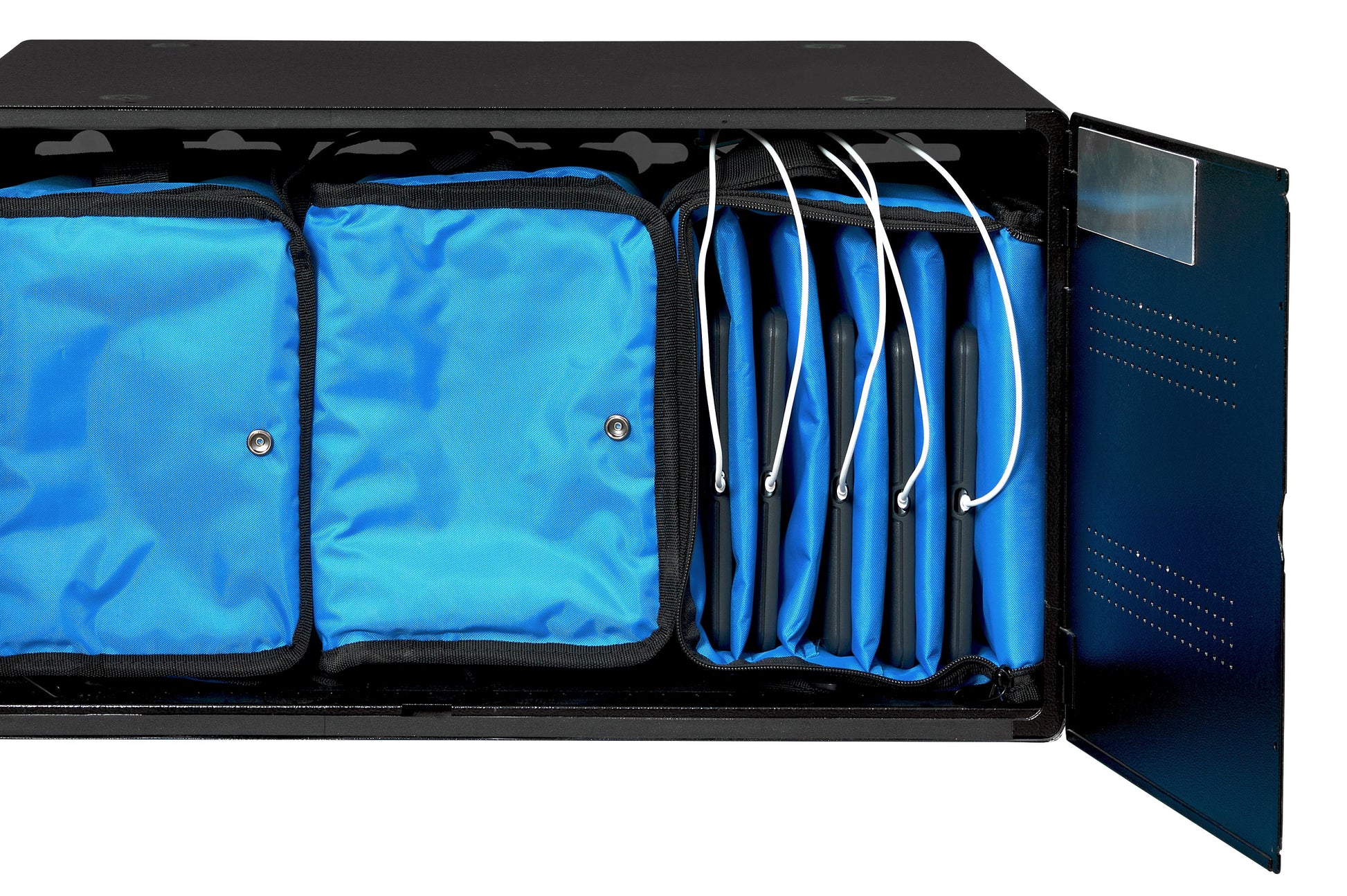 Leba NoteBag Lade-/Aufbewahrungsschrank – für 5 Tablets – USB-C, intelligentes Ladegerät – Blau