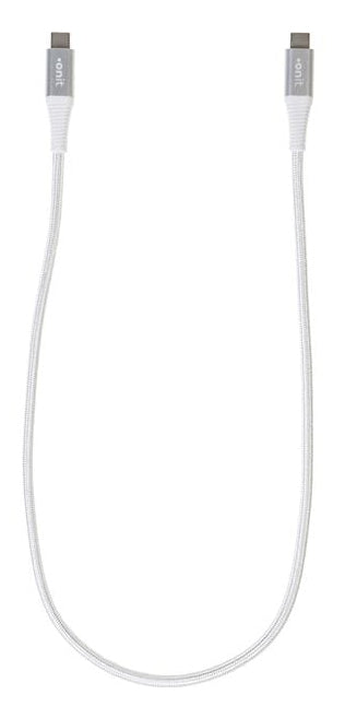 ONIT USB-C auf USB-C Kabel – USB 3.2 Gen 1 (5 Gbit/s) – 0,5 m – PD 60 W – Textilmantel, Nylon – Weiss