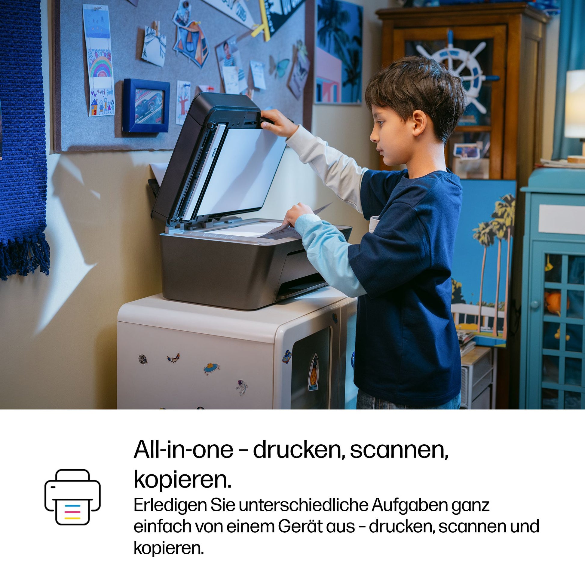 HP DeskJet 4330 – Farbtintenstrahl-Multifunktionsdrucker, A4, 3-in-1, Duplex, ADF, WLAN, AirPrint, Mopria
