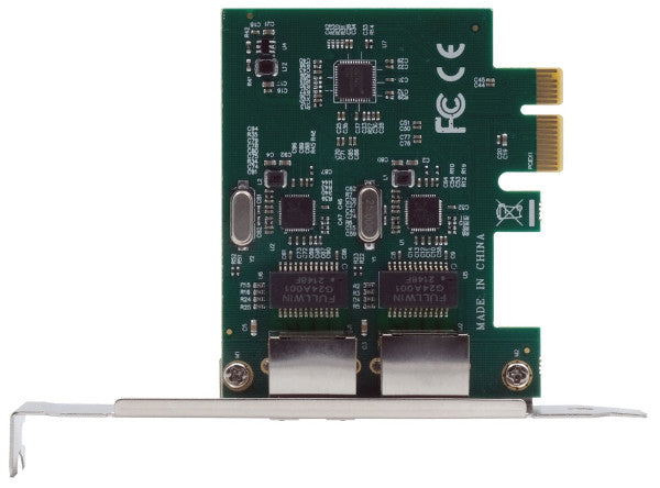 EXSYS EX-60102 PCIe Gigabit-Netzwerkkarte – 2× RJ-45, 1 Gbit/s, Low Profile, Realtek RTL8111F – für PC