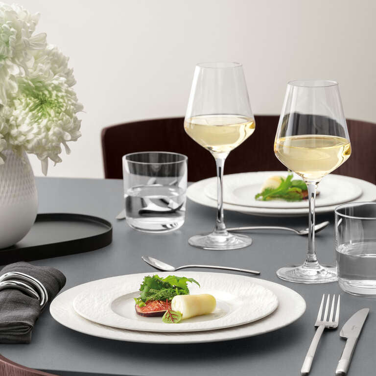 Villeroy & Boch Dessertteller – Ø 21,7 cm, H 2,1 cm, Porzellan, Weiss, spülmaschinenfest, mikrowellengeeignet