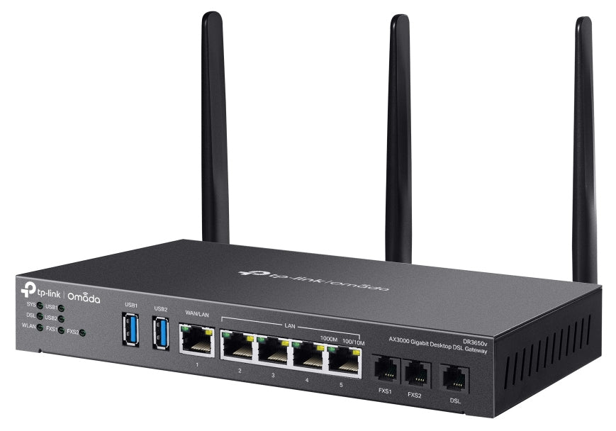 TP-Link DR3220V-4G – WLAN-Router – Wi-Fi 6 Dual-Band (2,4/5 GHz), 3,0 Gbit/s