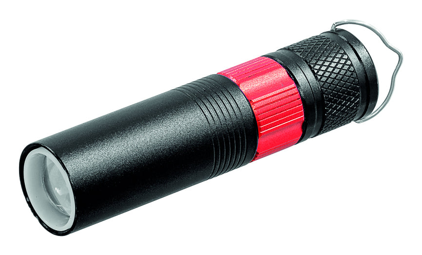 Steffen Taschenlampe Lipstick 70 – 70 lm, 20 m, IPX4, AA-Betrieb, 2-Stufen dimmbar – Schwarz