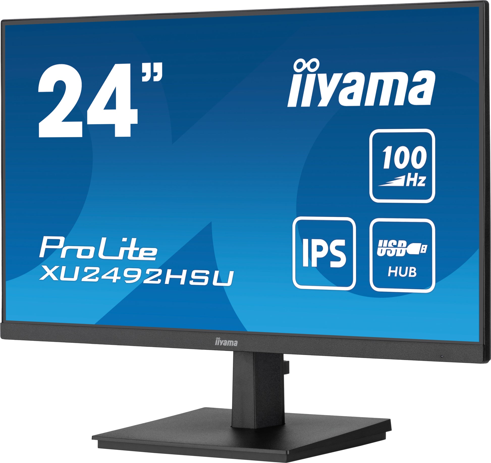 iiyama XU2492HSU-B6 – Monitor, 24", 1920 × 1080 (Full HD), IPS, 100 Hz, 250 cd/m²