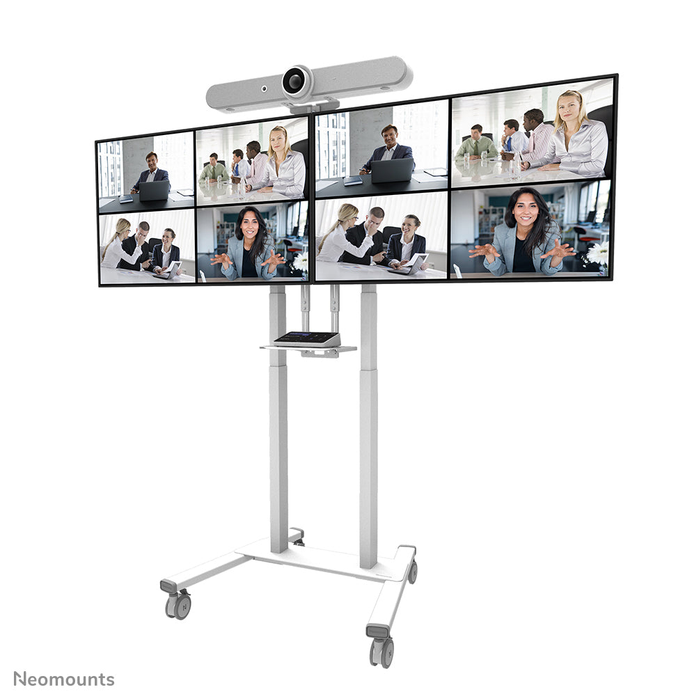 Neomounts ADM-875WH2 – Displayständer, für 2 Displays, höhenverstellbar, für 42–65", VESA 100×100–800×400