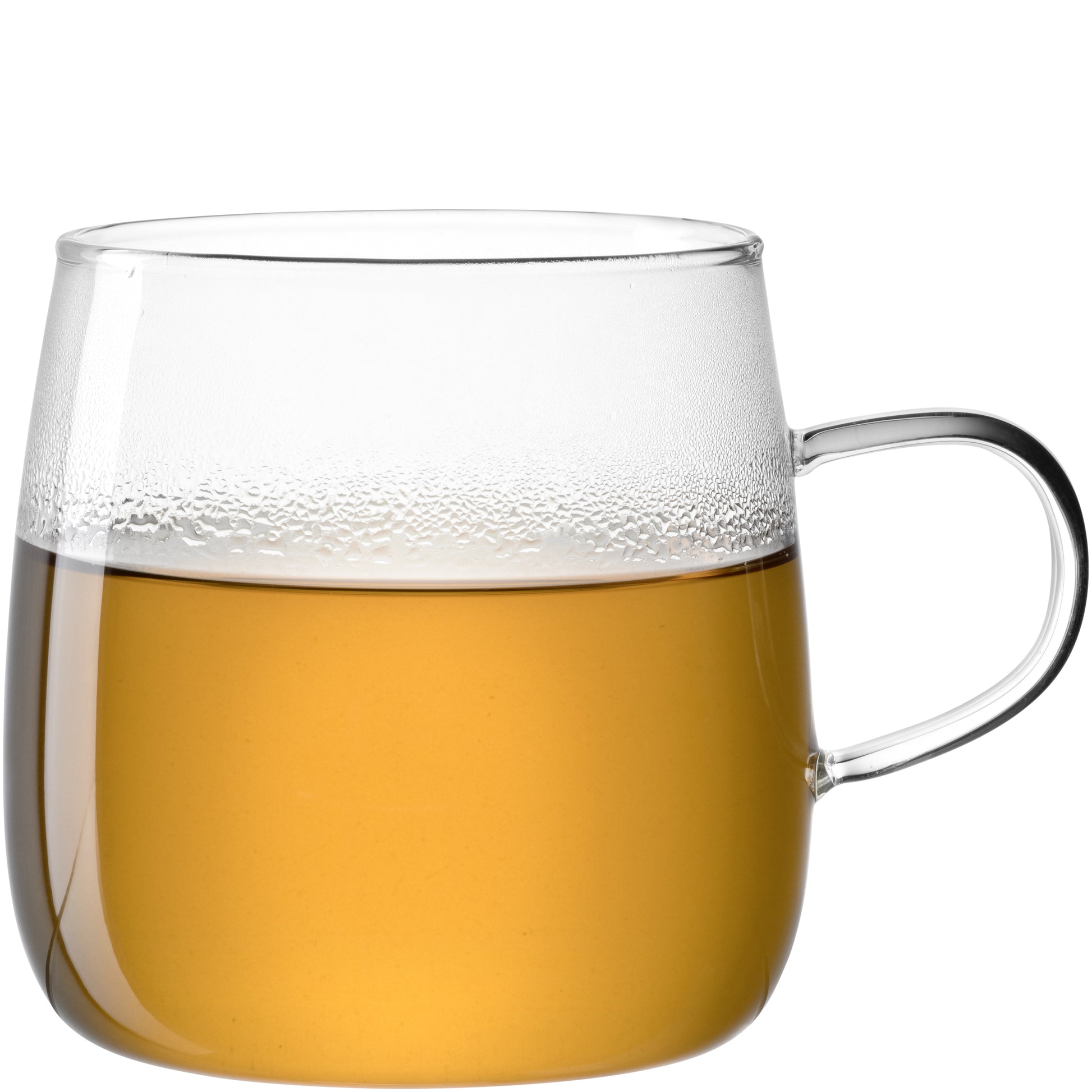 LEONARDO Teetasse – 0,57 l, Glas, transparent, Henkel, spülmaschinenfest, mikrowellenfest, 4 Stück