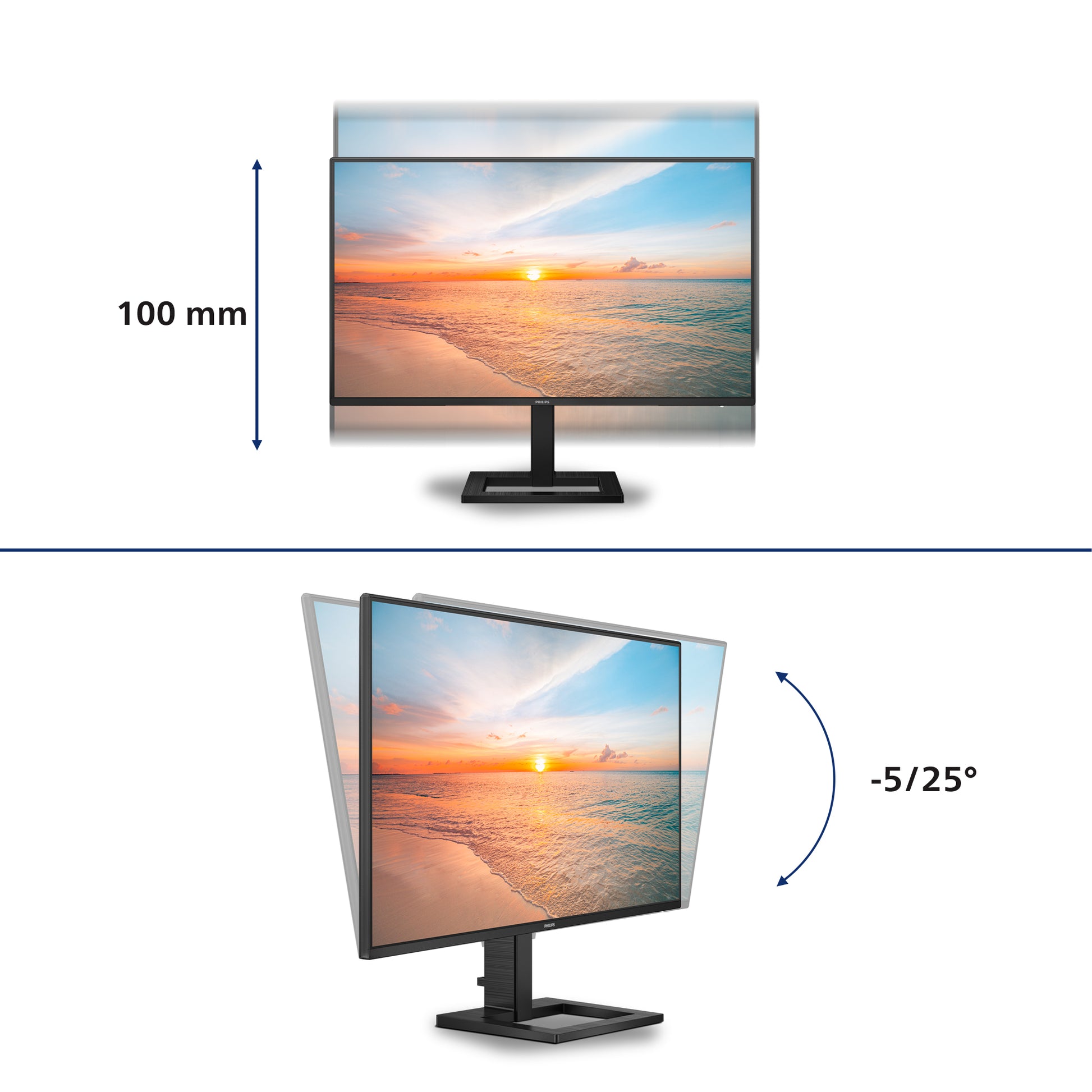 Philips 27E1N1600AE/00 – Monitor, 27" 2560 × 1440 (WQHD), IPS, 100 Hz, 350 cd/m²