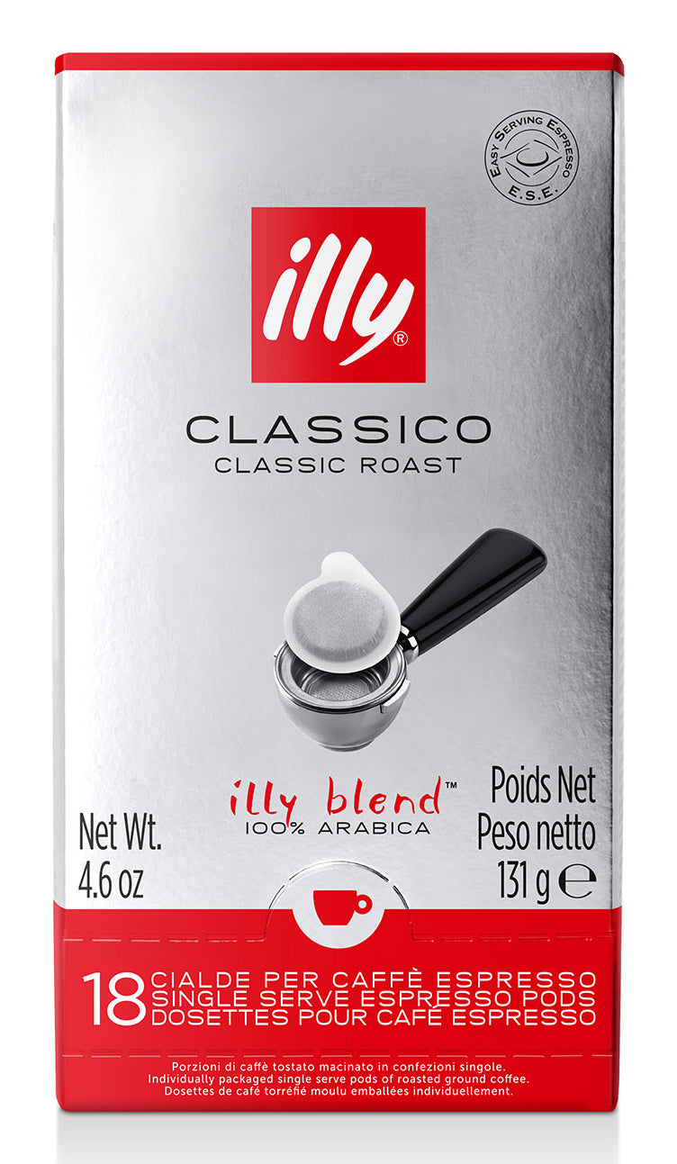Illy Classico – Kaffeepads für E.S.E. – Espresso, Intensität 5, 18 Pads