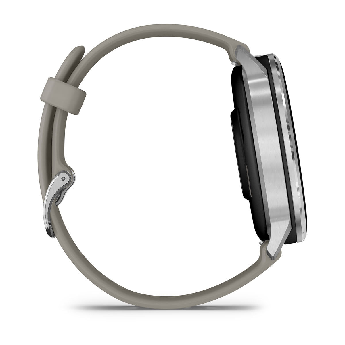 Garmin Venu 4 45 mm GPS – Edelstahl Silber, Sportarmband, Grau, 50 m, für Android und iPhone