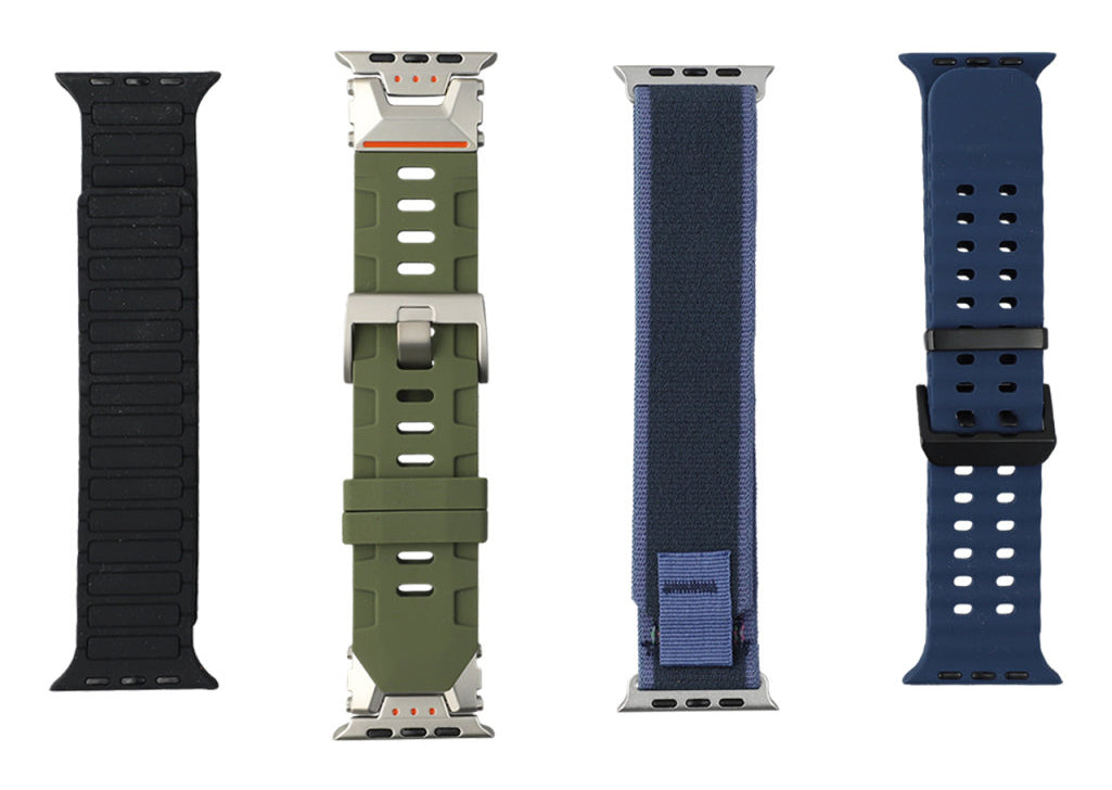 4smarts Alpha – Armband – für Apple Watch (diverse Grössen), Mehrfarbig, 4er Set