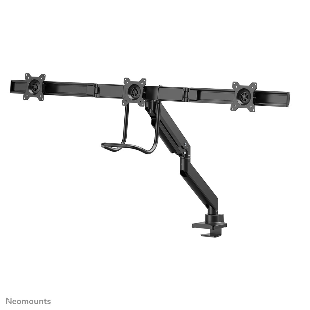Neomounts NM-D775DX3BLACK – Monitorarm, 3-fach, Tischklemme/Tischdurchführung, bis 27", 1–6 kg, schwarz