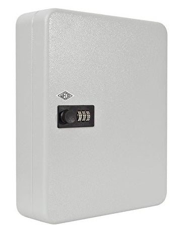 Wedo 102 43637 – Schlüsselschrank für 36 Schlüssel, Zahlenschloss, Stahl, Grau, 94 × 243 × 300 mm