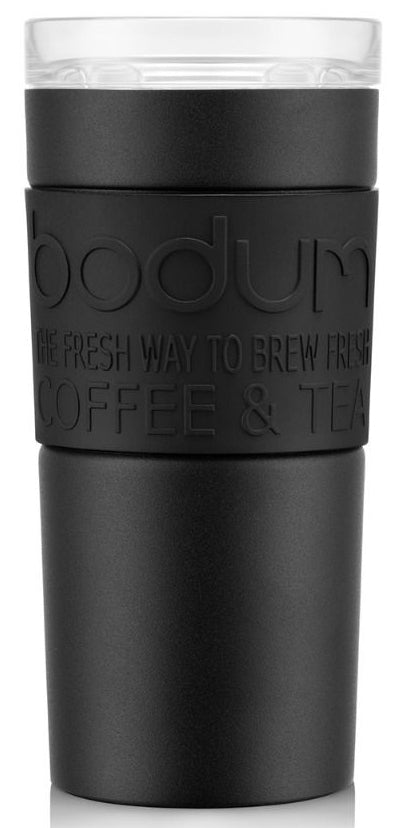 Bodum Thermobecher 11093-01PS-10 – 350 ml, Ø 8,1 cm, H 17,6 cm, Kunststoff/Edelstahl, mit Deckel, doppelwandig