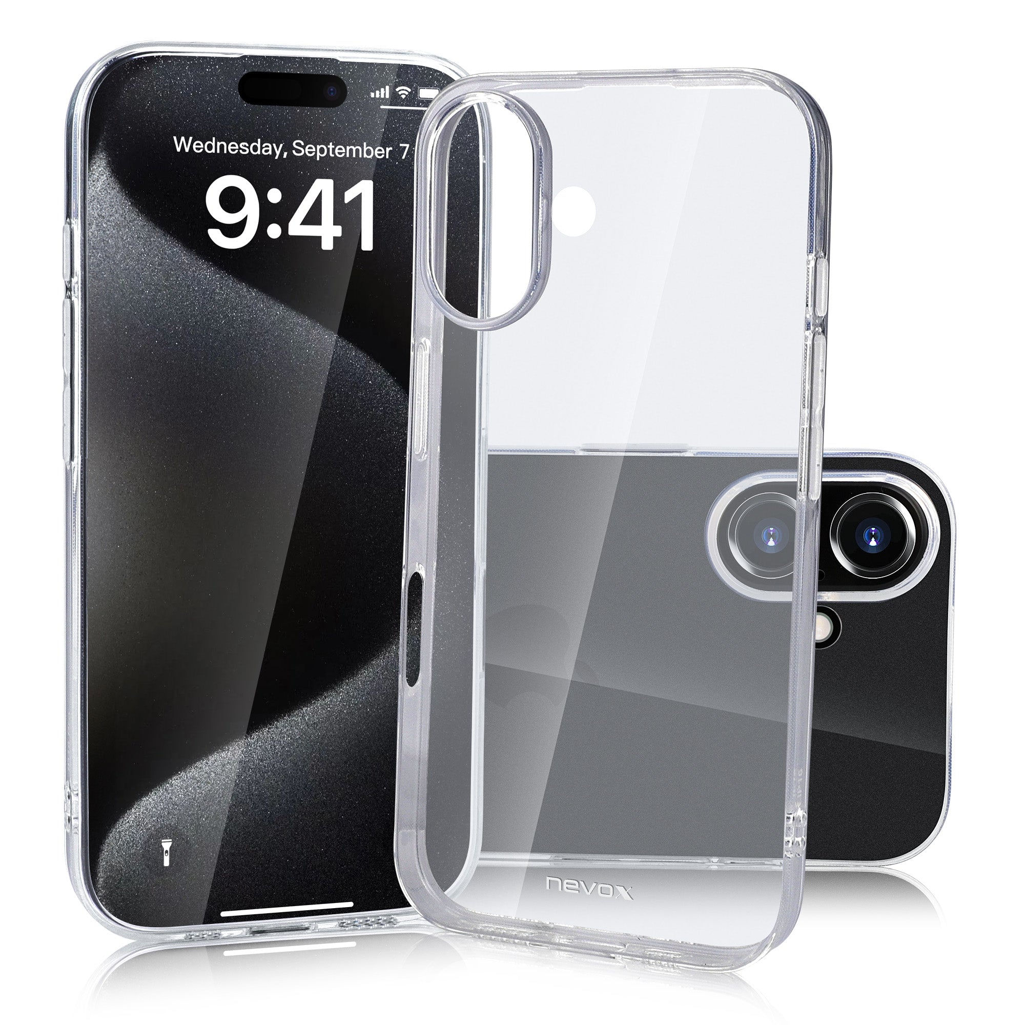 nevox StyleShell Flex Backcover – für Apple iPhone 16, TPU, Transparent