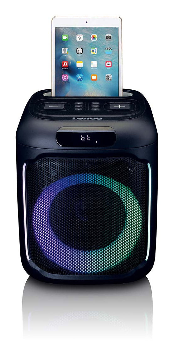 Lenco PA-101BK – Party-Lautsprecher – 100 W, LED, IPX4, 14 h Akku – Schwarz