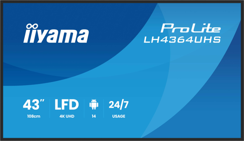 iiyama ProLite – Signage-Display, 43", Ultra HD 4K, 500 cd/m²