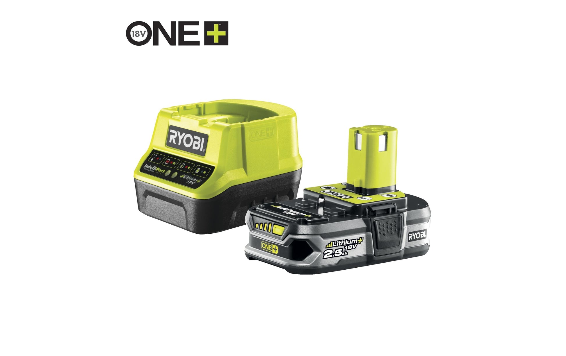 Ryobi ONE+ RC18120-125 Akku-Starterset 18 V 2,5 Ah (45 Wh) – mit Ladegerät