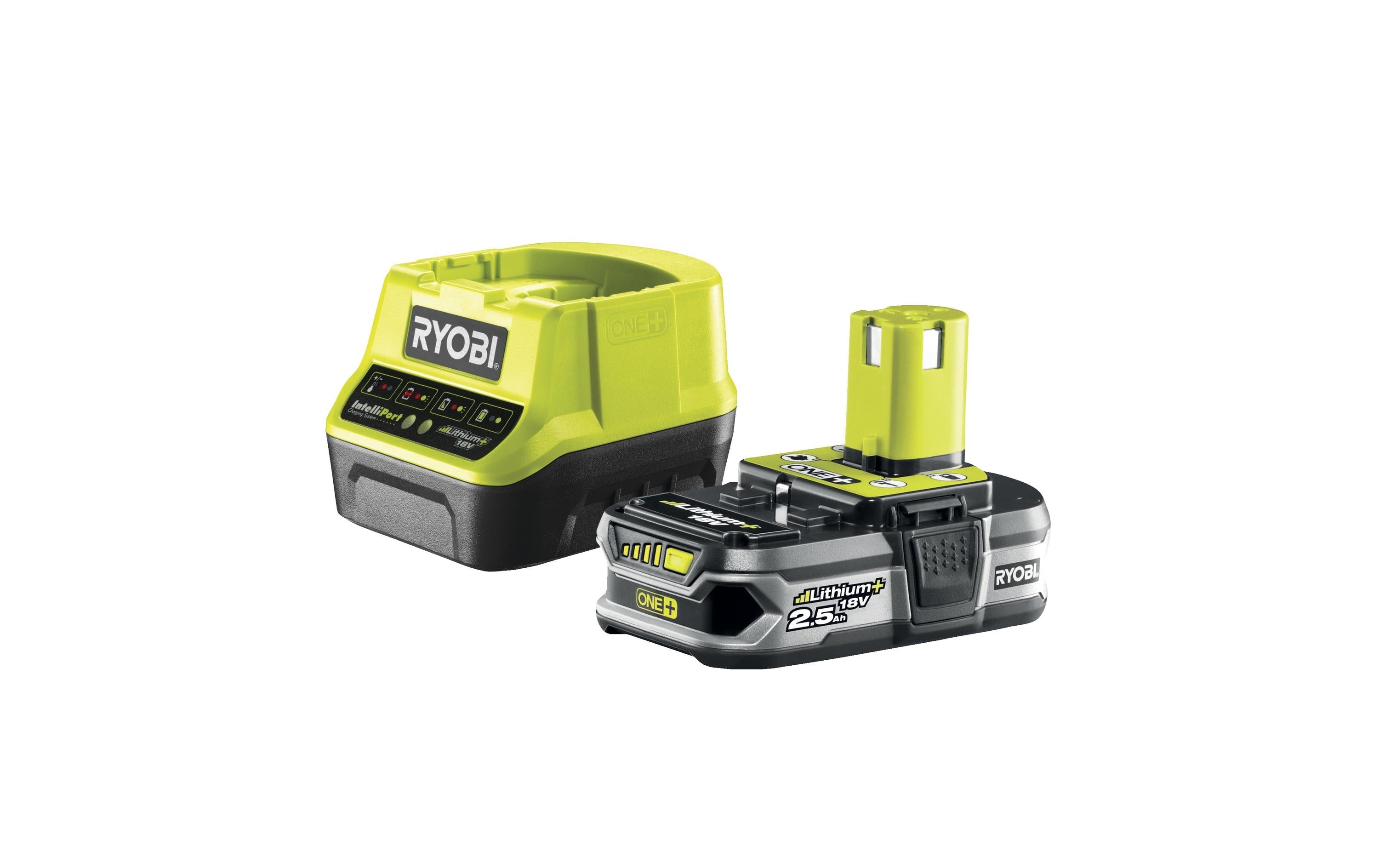 Ryobi ONE+ RC18120-125 Akku-Starterset 18 V 2,5 Ah (45 Wh) – mit Ladegerät