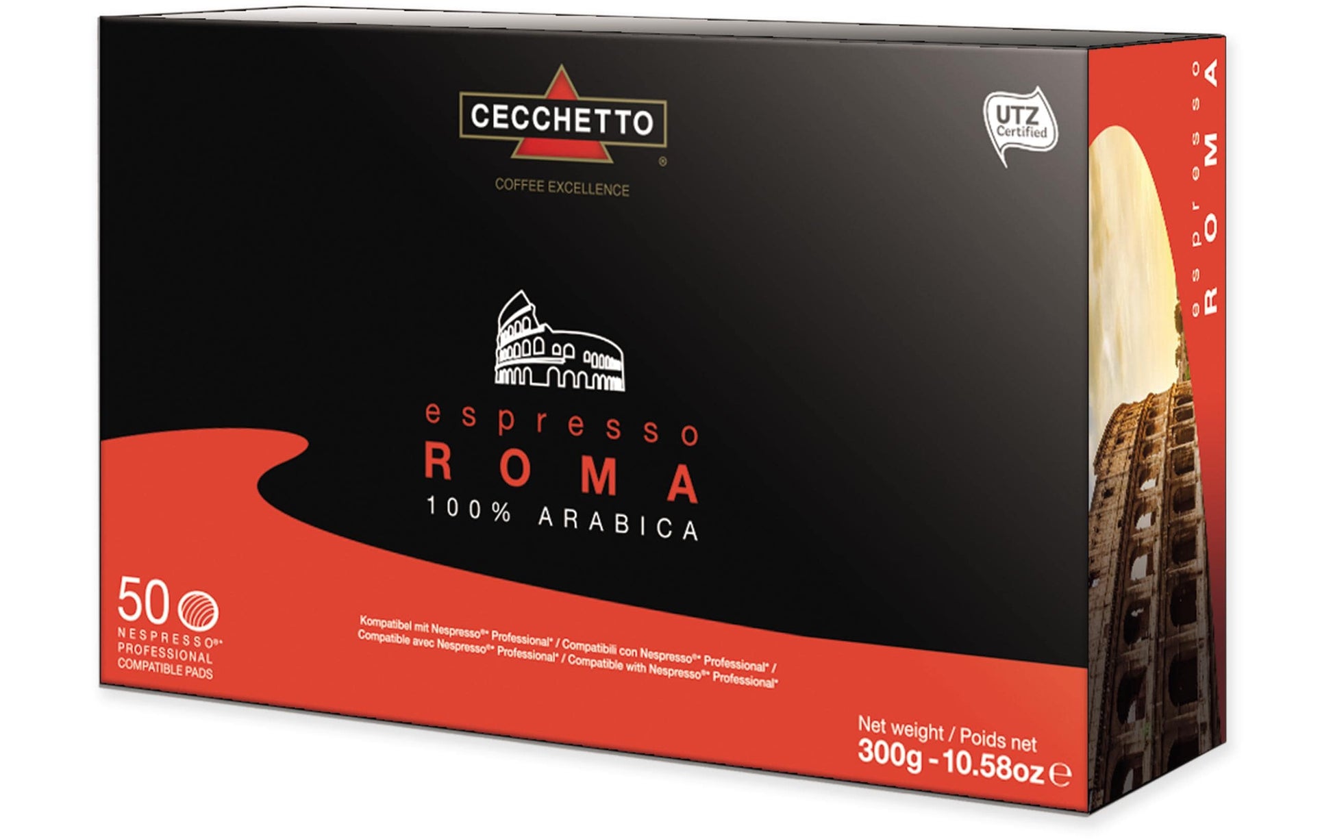 CECCHETTO Roma – Kaffeepads für Nespresso – Espresso, 50 Pads