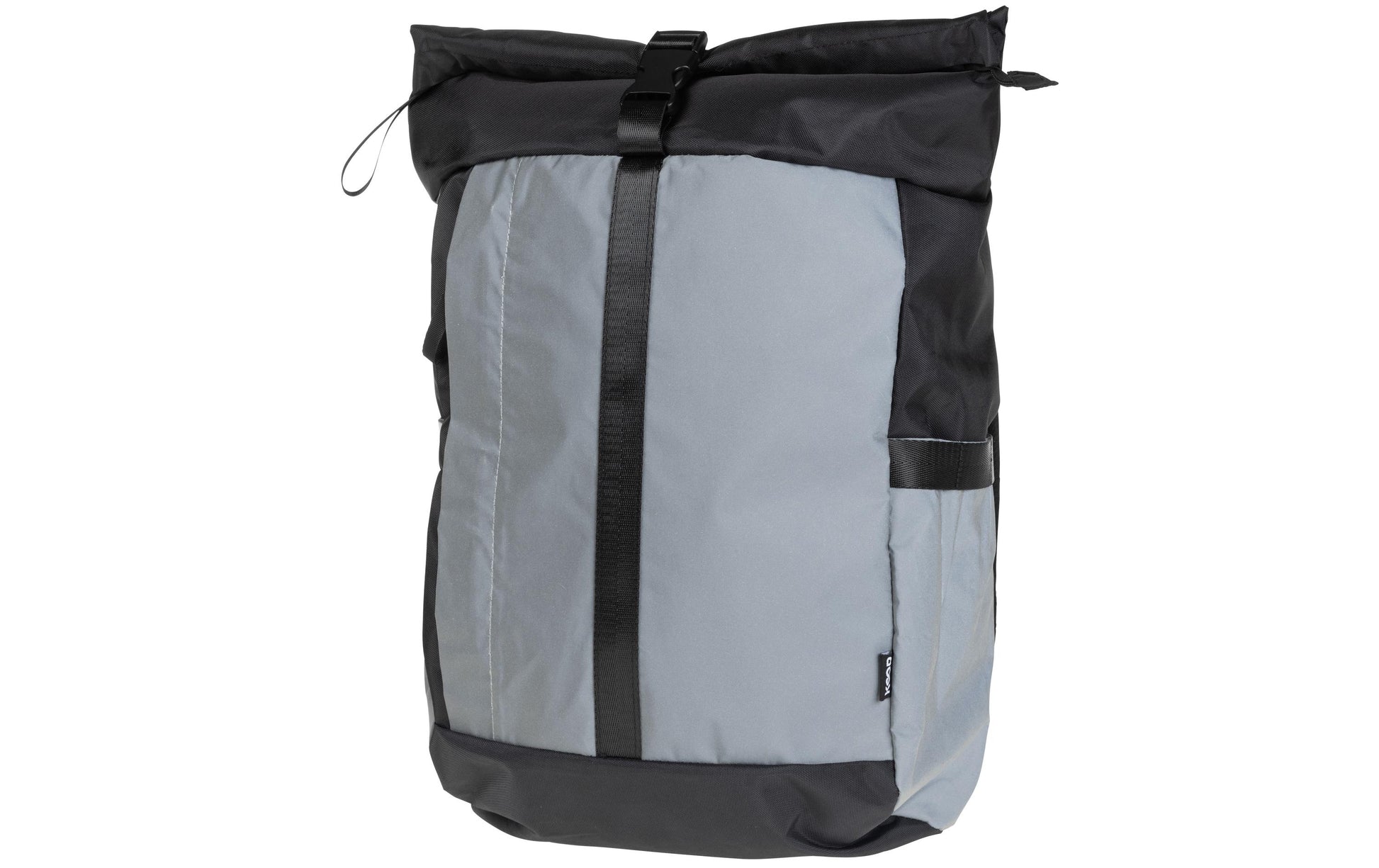 KOOR Notebook-Rucksack Veedi Rolltop Reflective – 22 l, reflektierend, wasserabweisend – Schwarz