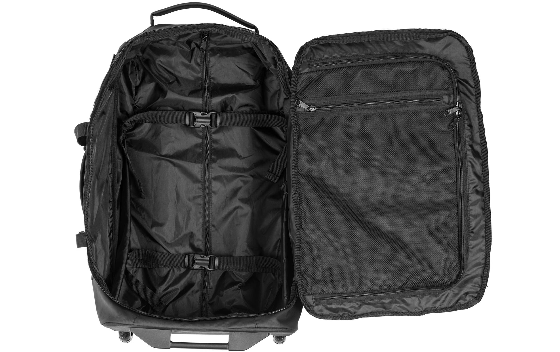 KOOR Handgepäck-Trolley JIIBS 50 – 50 l, Weichschale rPET, 2 Rollen, Schwarz, 32 × 55 × 24 cm