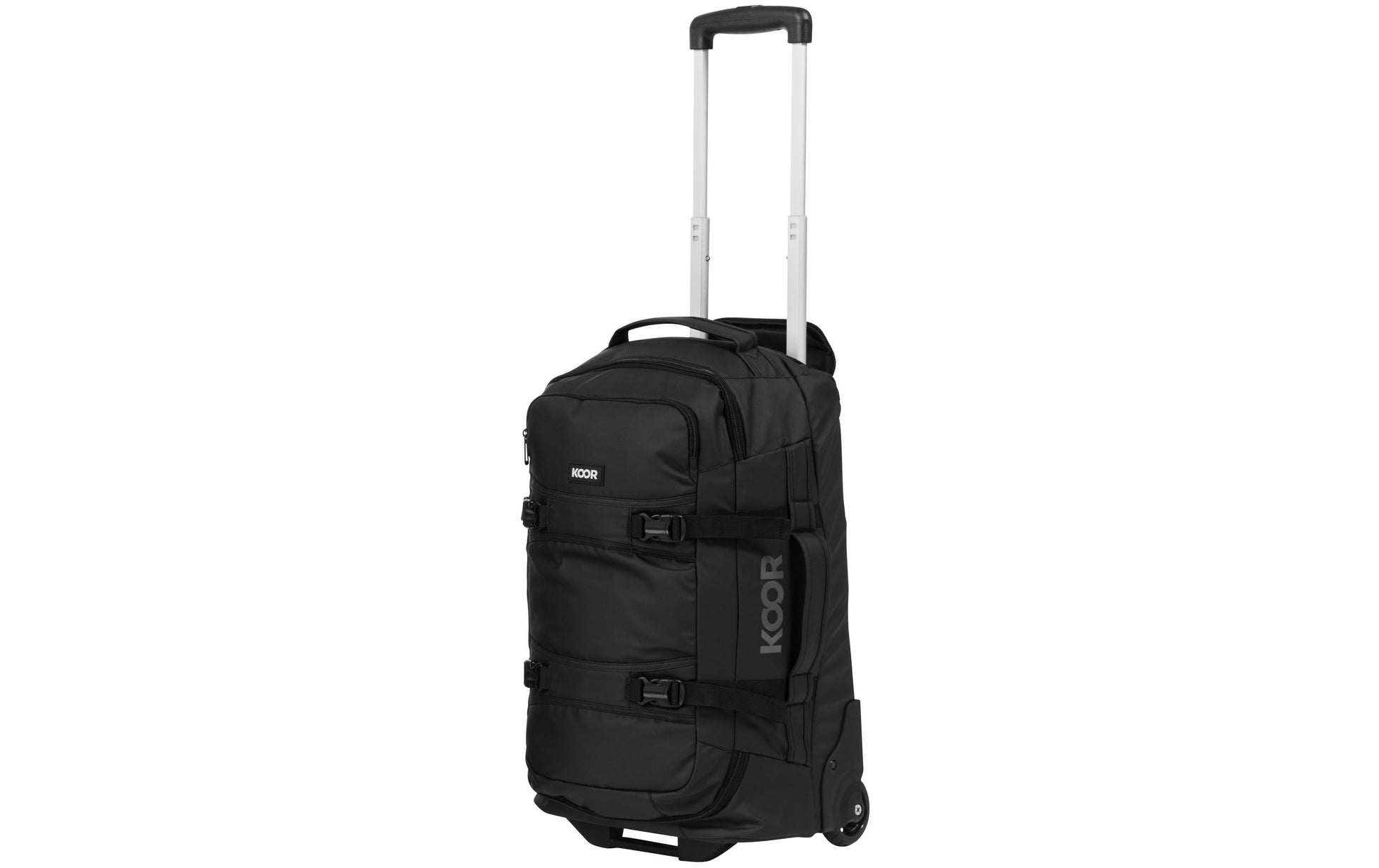 KOOR Handgepäck-Trolley JIIBS 50 – 50 l, Weichschale rPET, 2 Rollen, Schwarz, 32 × 55 × 24 cm