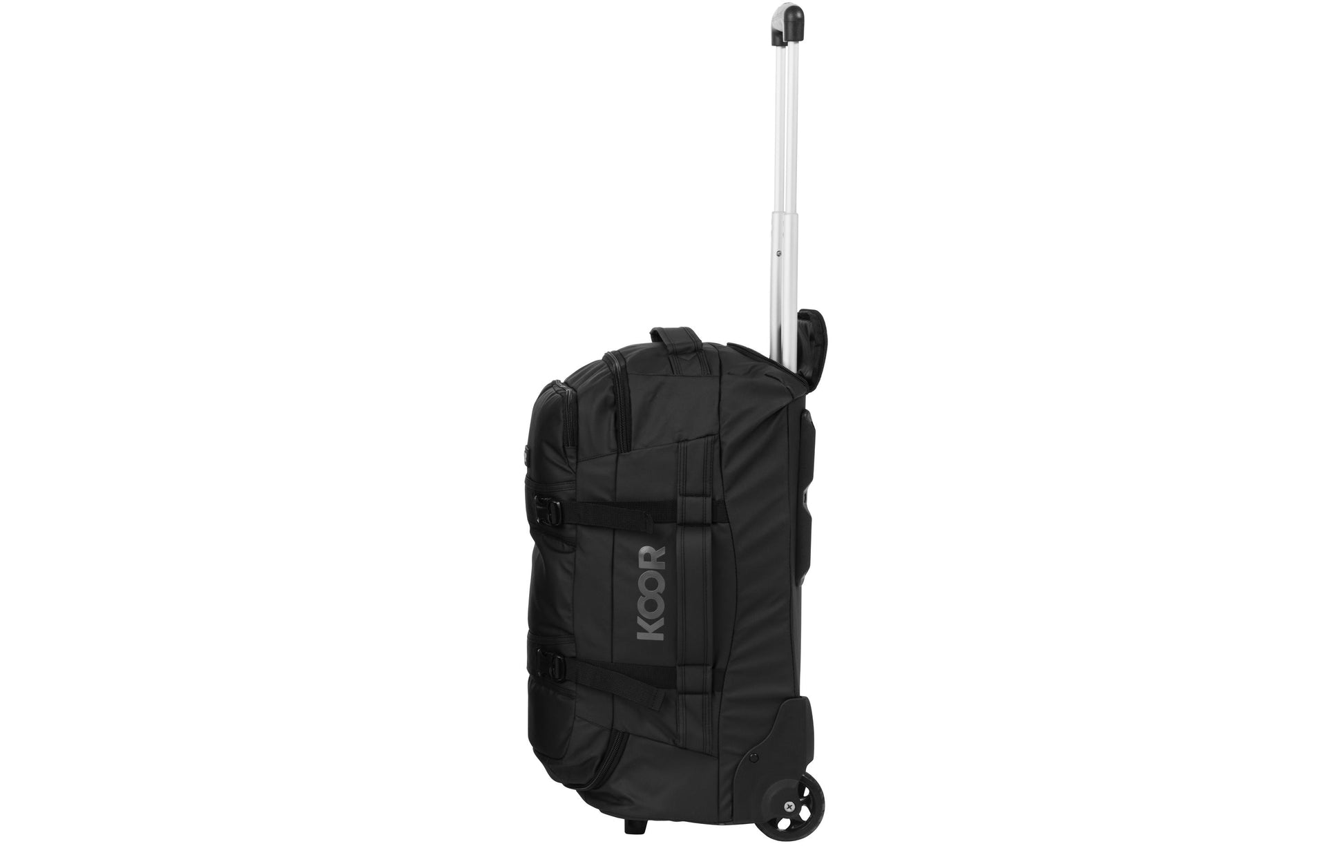 KOOR Handgepäck-Trolley JIIBS 50 – 50 l, Weichschale rPET, 2 Rollen, Schwarz, 32 × 55 × 24 cm