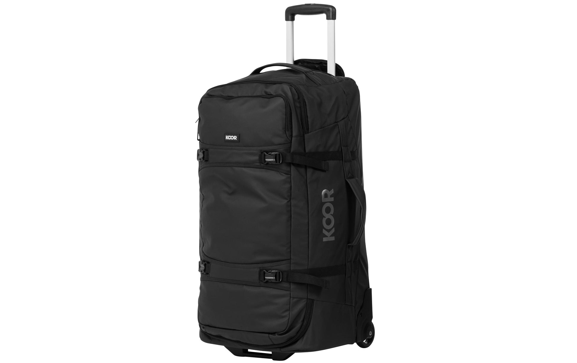 KOOR Trolley – 90 l, Weichschale rPET, 2 Rollen, Schwarz, 39 × 75 × 32 cm