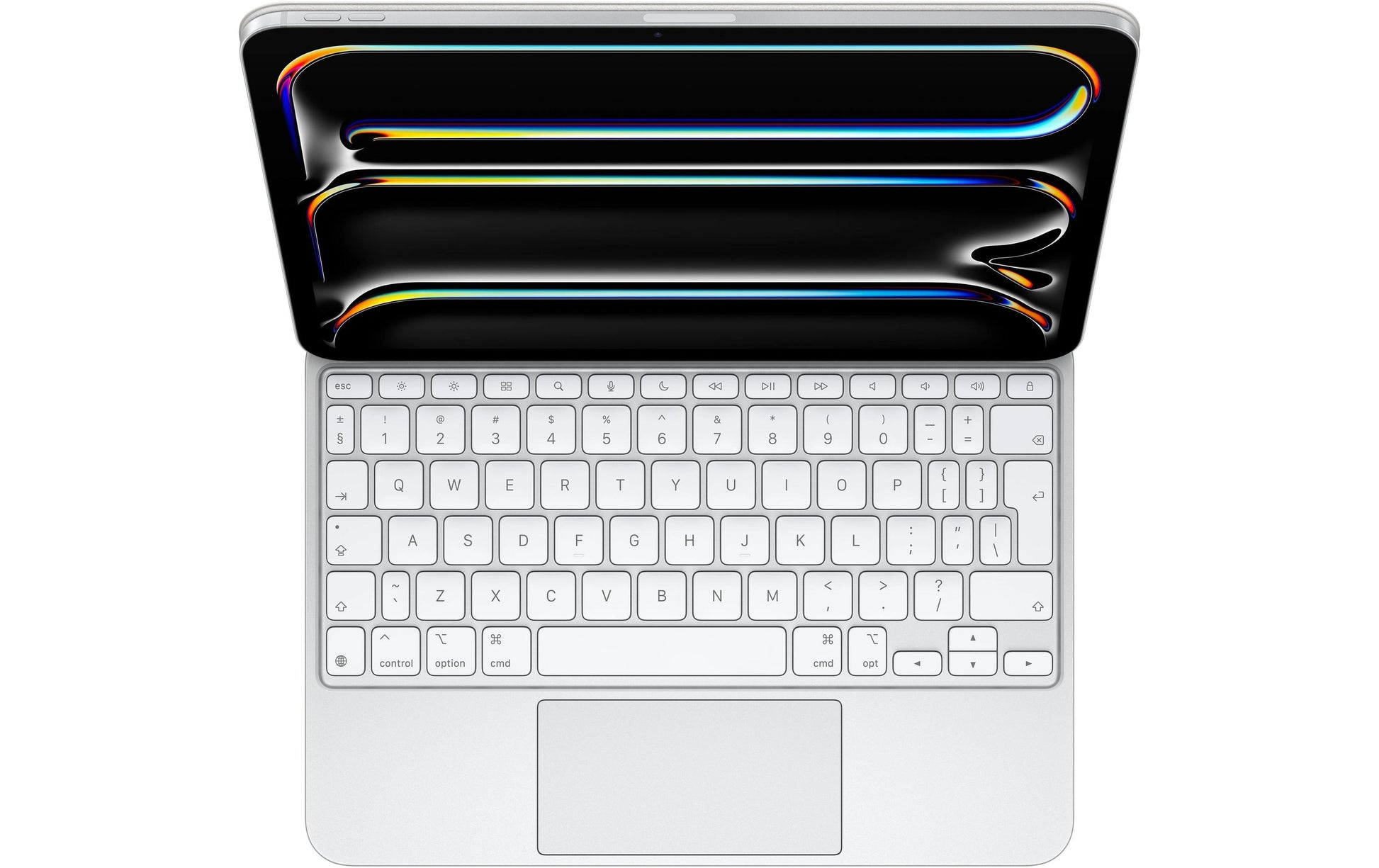 Apple Magic Keyboard – Tastatur, CH-Layout (DE-CH), beleuchtet, mit Touchpad, weiss – für iPad Pro 11" (M5)