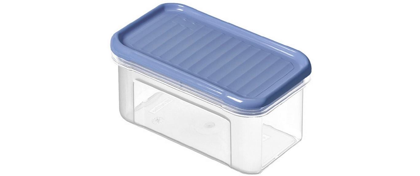 Rotho Vorratsdose 500 ml, 9 × 16,5 × 7 cm, Polypropylen (PP), transparent/blau