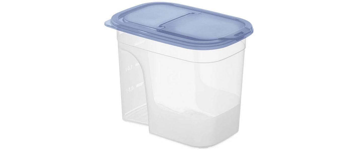 Rotho Vorratsdose 2,2 l, 20,3 × 13,5 × 16 cm, Polypropylen (PP), transparent/blau, BPA-frei