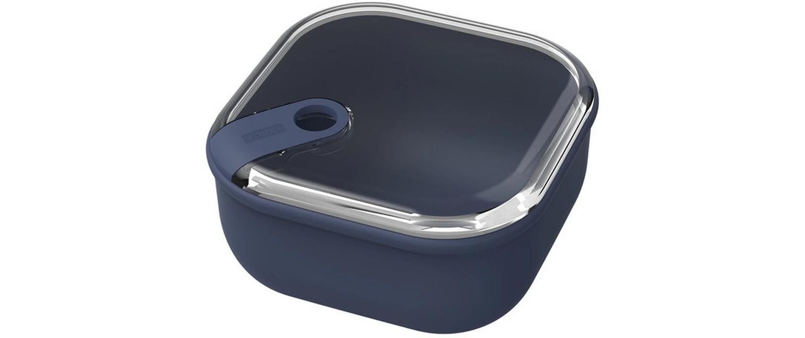 Rotho Lunchbox 1 l, 16 × 16 × 8,7 cm, Kunststoff (recycelt), blau, luftdicht