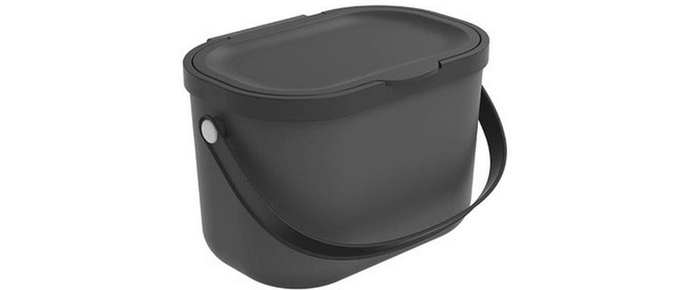 Rotho Komposteimer – 3,2 l – Kunststoff (PP), rechteckig – Anthrazit