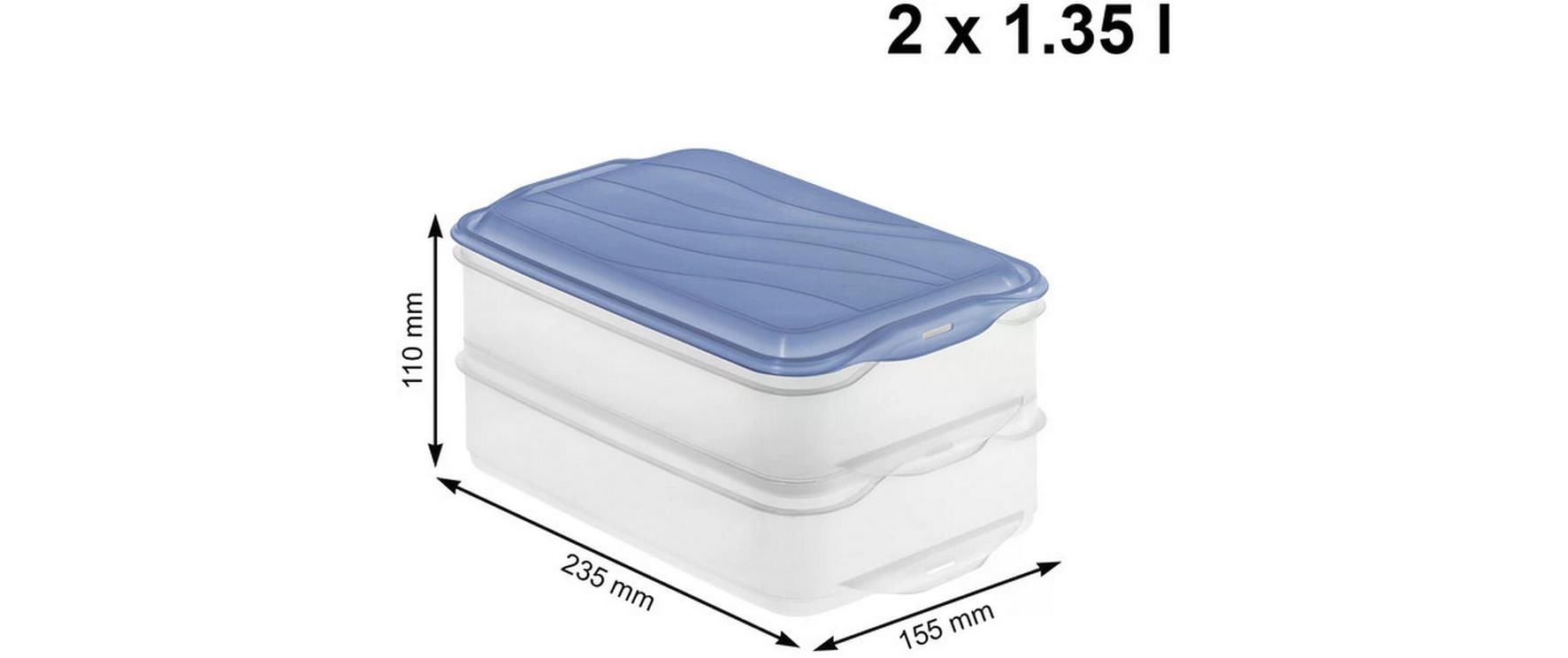 Rotho Foodcenter RONDO – Vorratsdose 2,7 l, 15,5 × 23,5 × 11 cm, Polypropylen (PP), Blau
