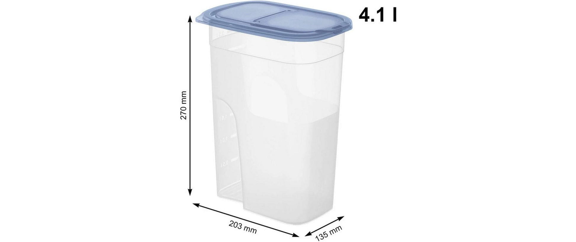 Rotho SUNSHINE – Vorratsdose 4,1 l, 13,5 × 20,3 × 27 cm, Polypropylen (PP), transparent
