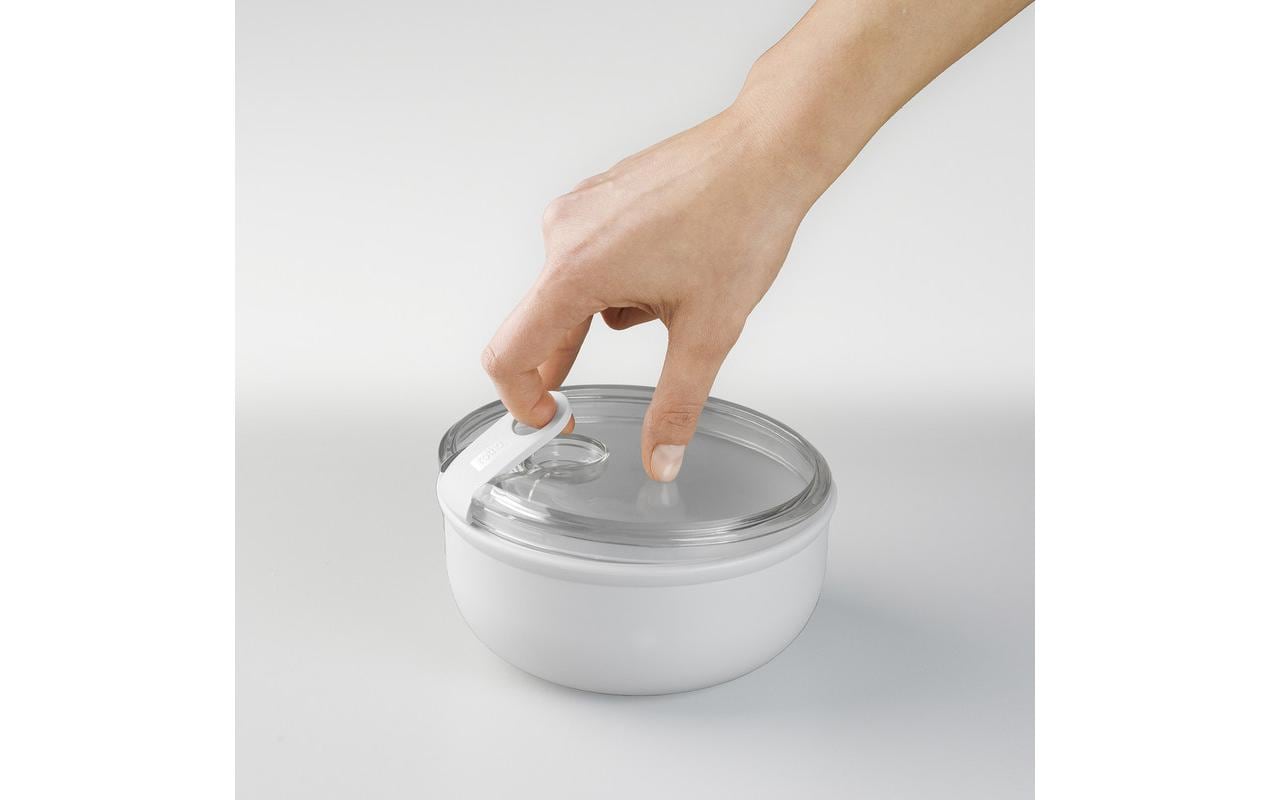 Rotho Vorratsdose 750 ml, Ø 15,7 × 8,2 cm, Kunststoff (recycelt), Hellrosa